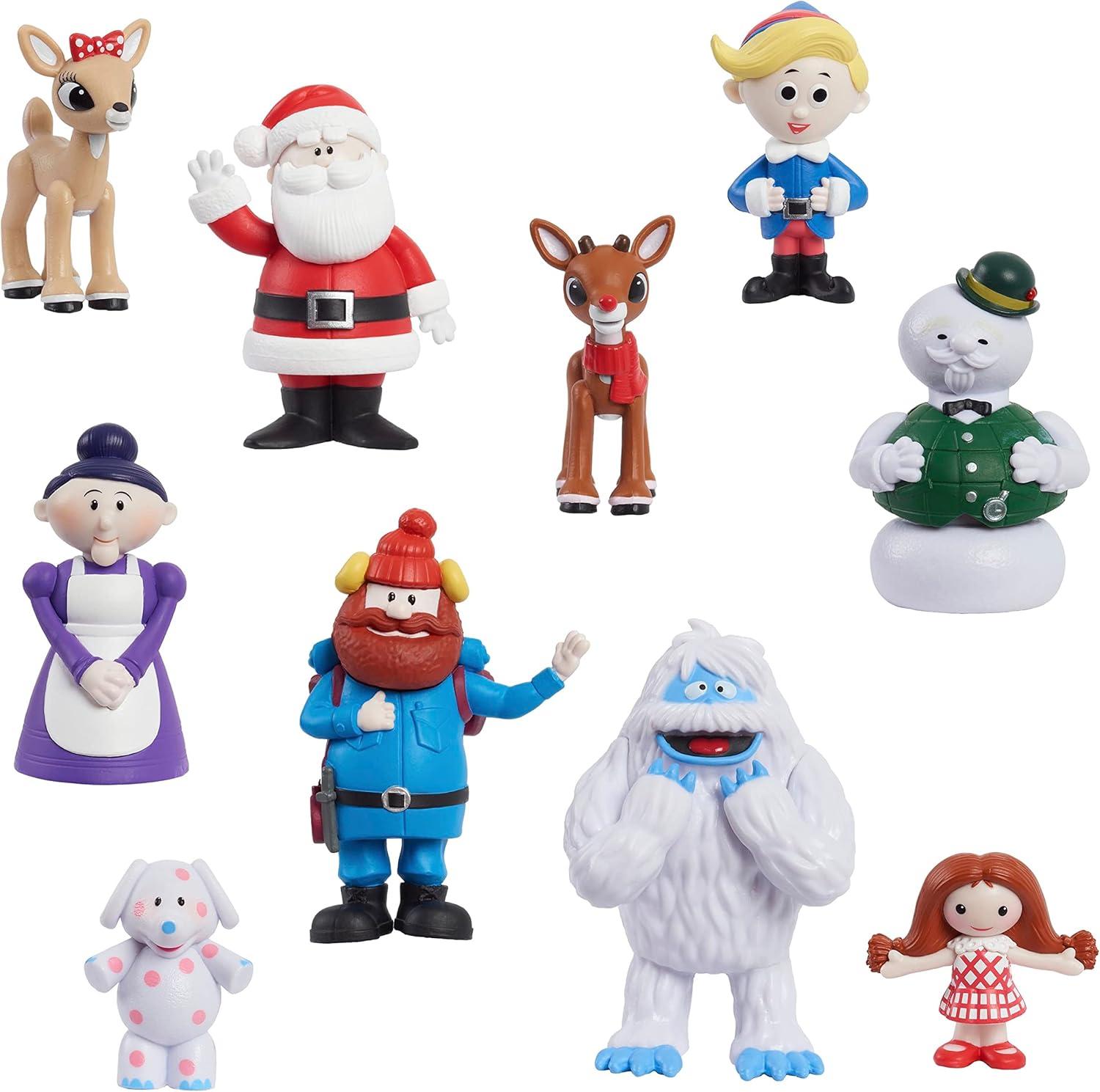 Rudolph the Red-Nosed Reindeer® Figure Set, 10-Piece Figure Set, Kids Toys for Ages 3 up
