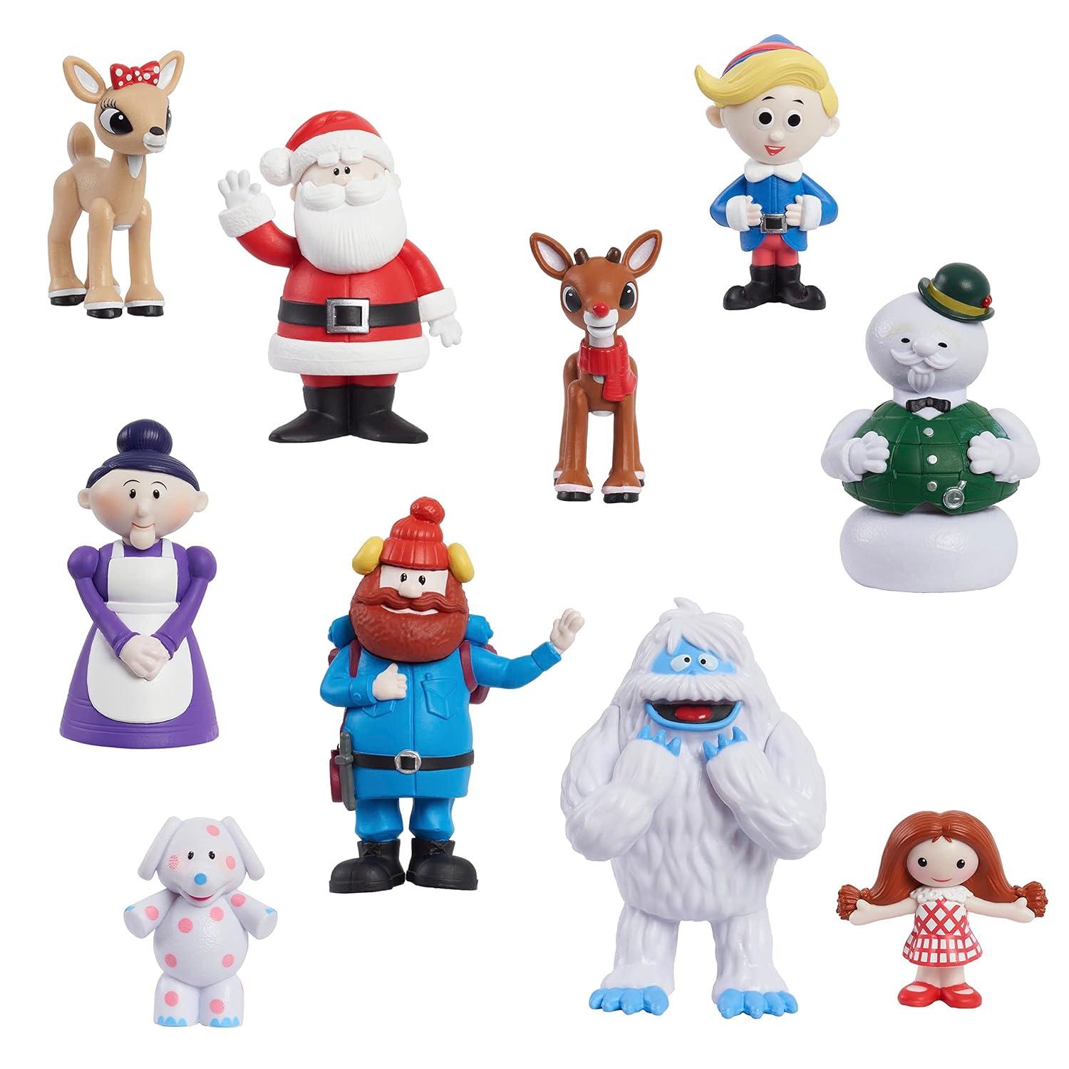 Rudolph the Red-Nosed Reindeer® Figure Set, 10-Piece Figure Set, Kids Toys for Ages 3 up