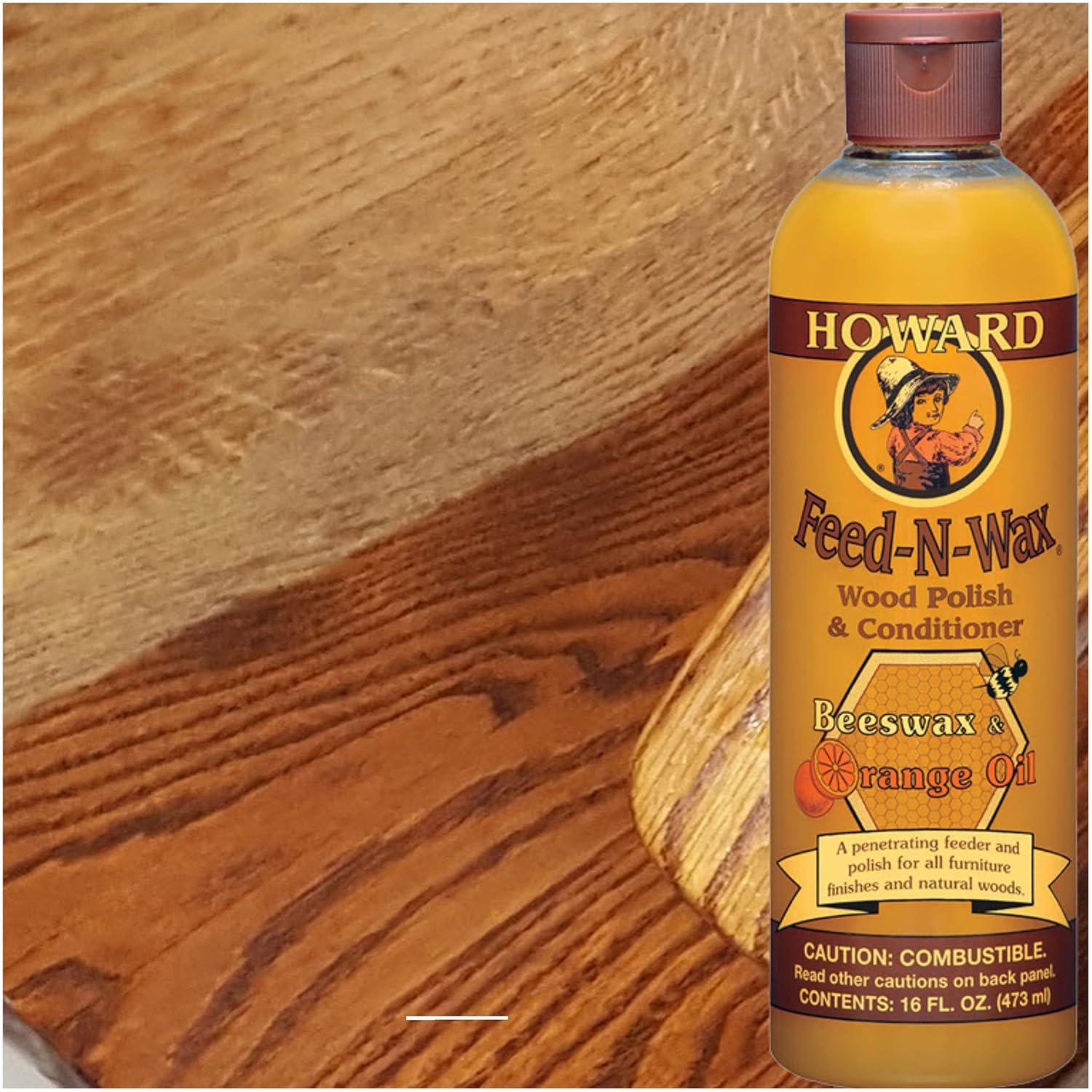 Howard Feed-N-Wax Orange Scent Wood Protector 16 oz Gel