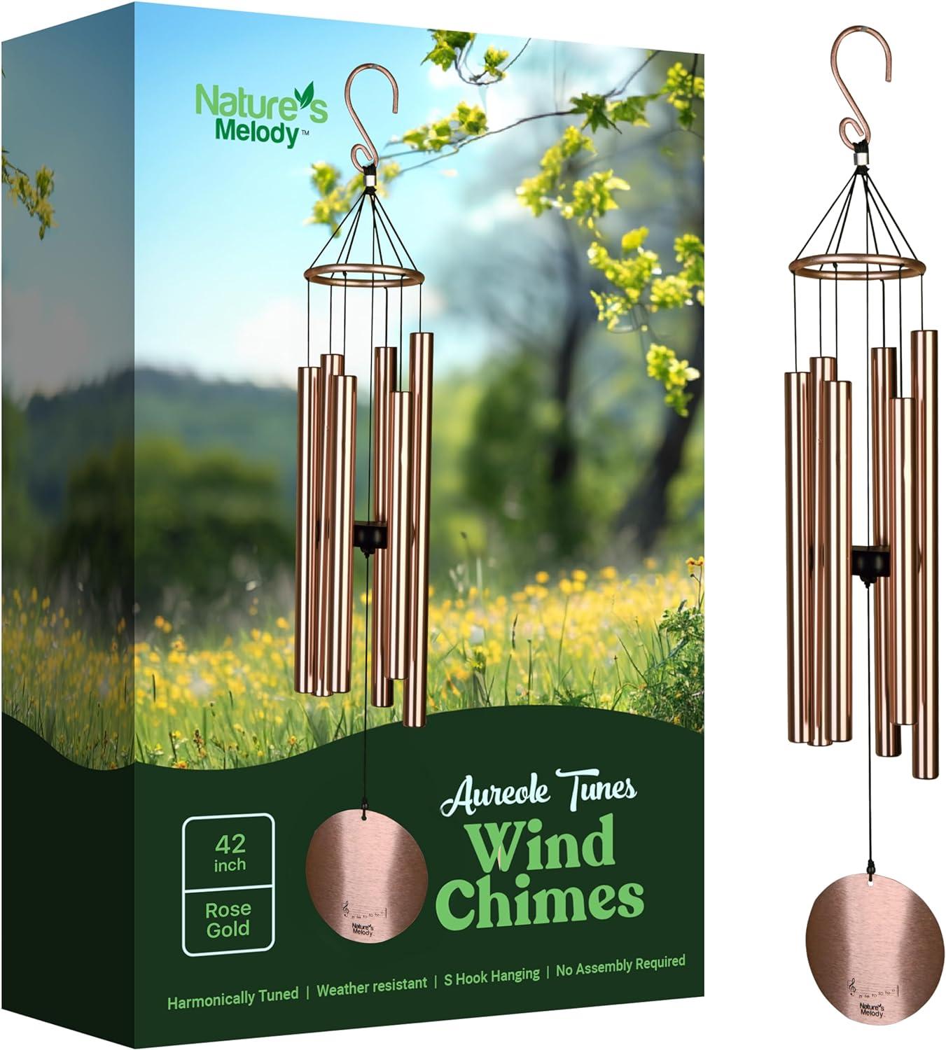 Nature's Melody Tuned 6-Tube Outdoor Wind Chimes