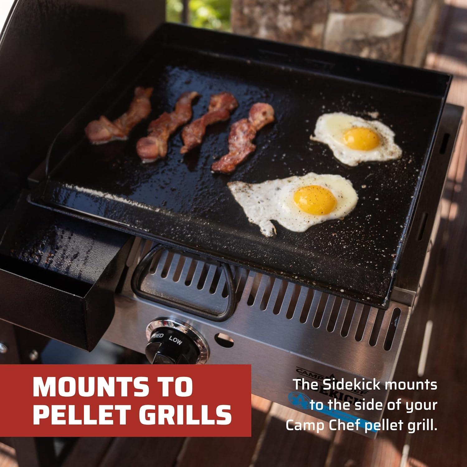 Stainless Steel Side Burner Grill Accessory with Griddle