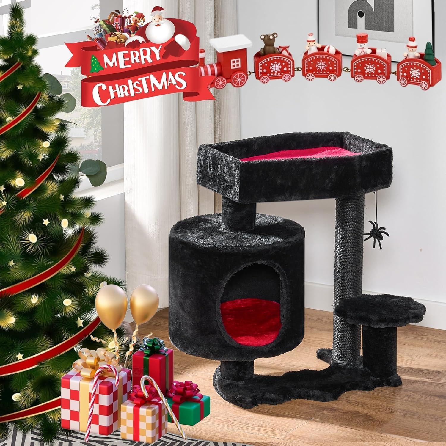 Gothic Cat Tree with Coffin, Gothic Cat Tower with Condo
