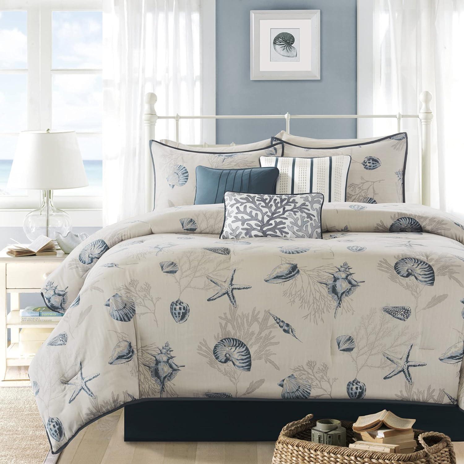 Bayside 7 Piece Coastal Cotton Sateen Comforter Set