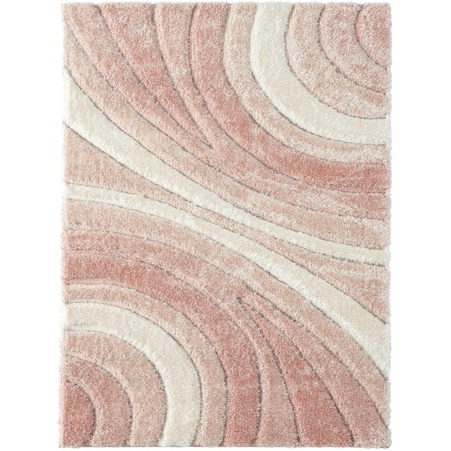Luxe Weavers Modern Shag Geometric Area Rug, Gray 5x7