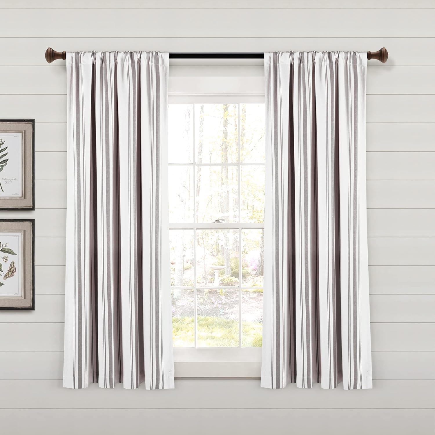 Cotton Blend Semi Sheer Curtain Pair