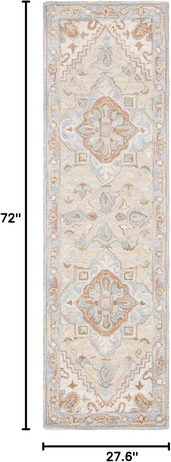 Heritage HG920 Hand Loomed Area Rug - Beige/Grey - 8'9"x11'9" - Safavieh.