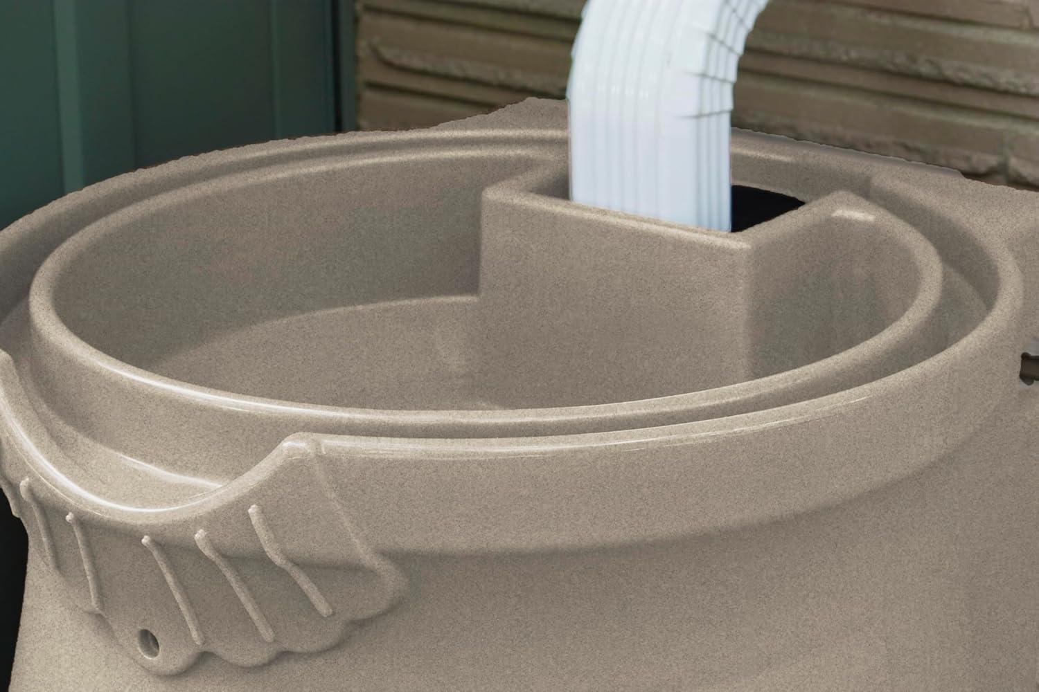 Good Ideas Good Ideas 50 Gallons Plastic Drainable Dual Overflow Planter Rain Barrel