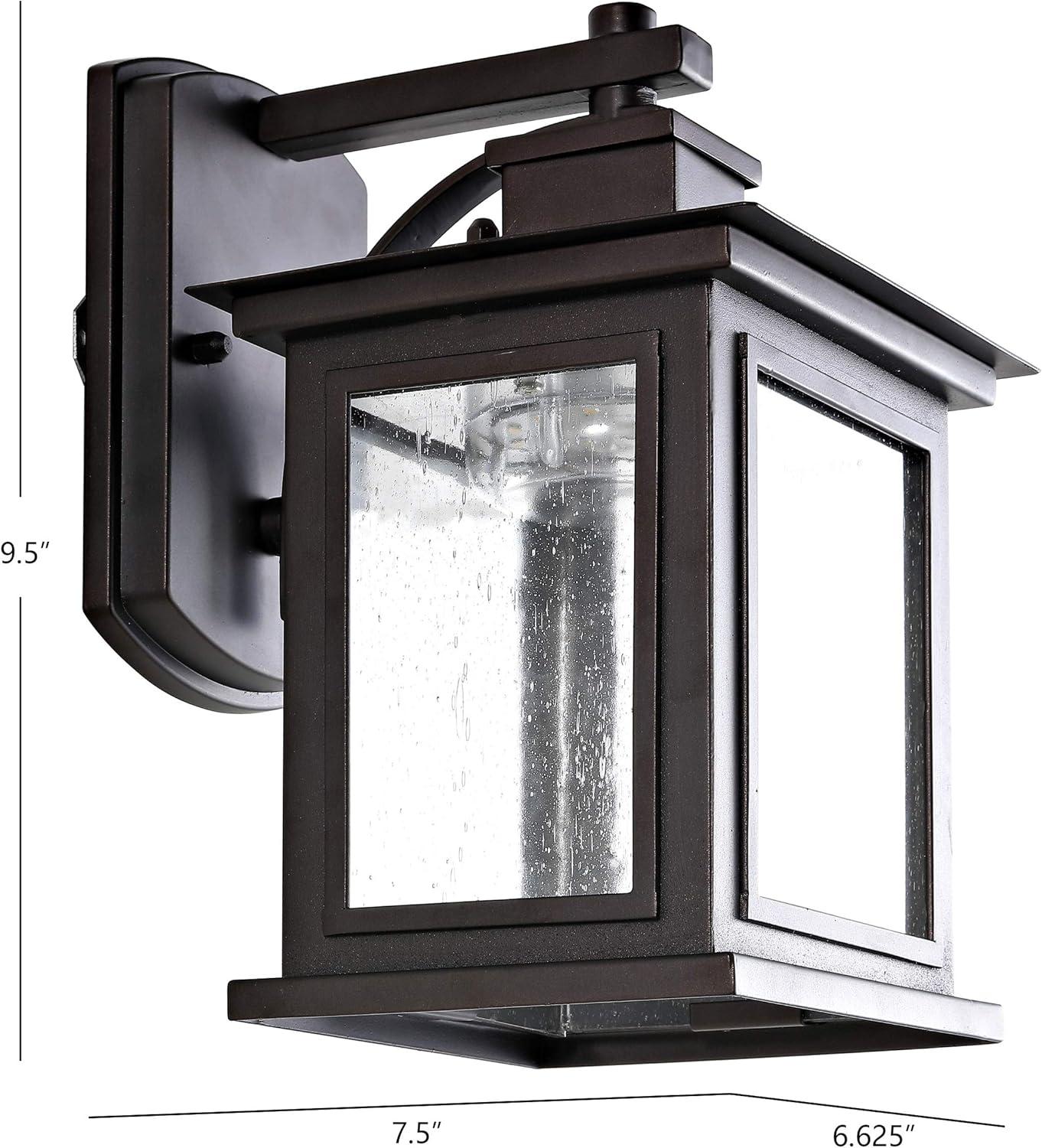 Gorgen Outdoor Wall Lantern - Oil Rubbed Bronze (Black) - Safavieh