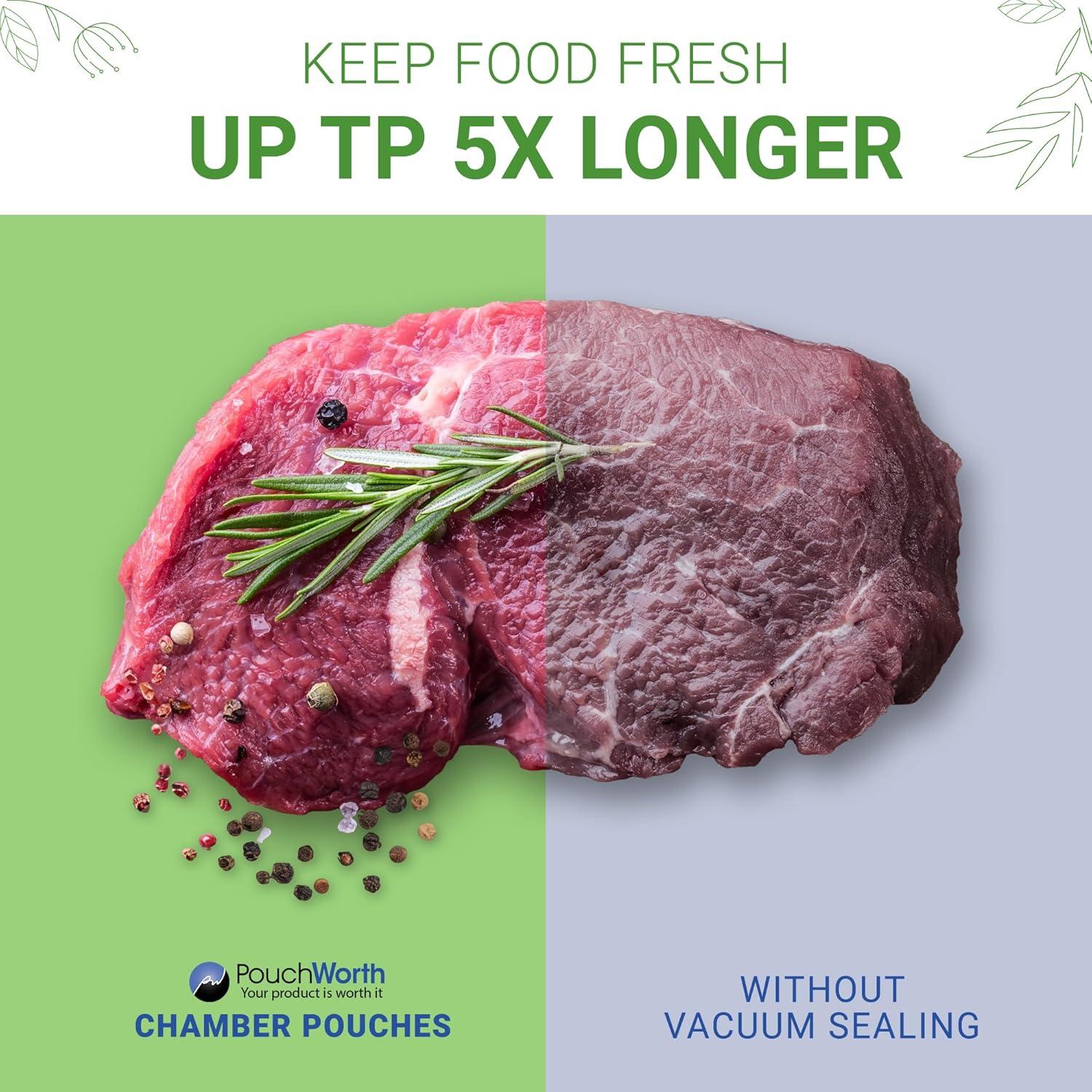 1,000 pcs Clear 6" x 8", 3 mil Vacuum Chamber Bags