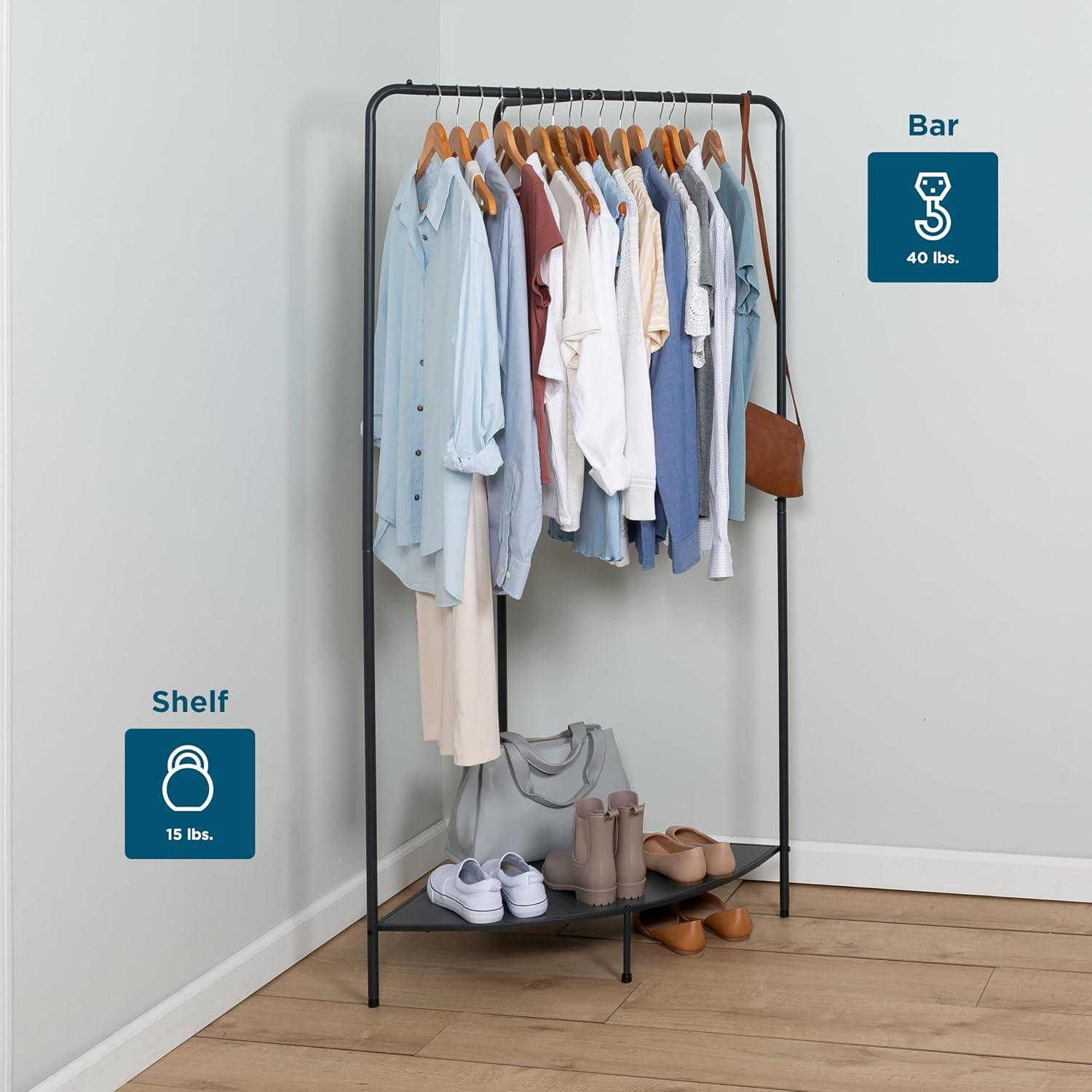 Rebrilliant Mailie 24'' Metal Clothing Rack