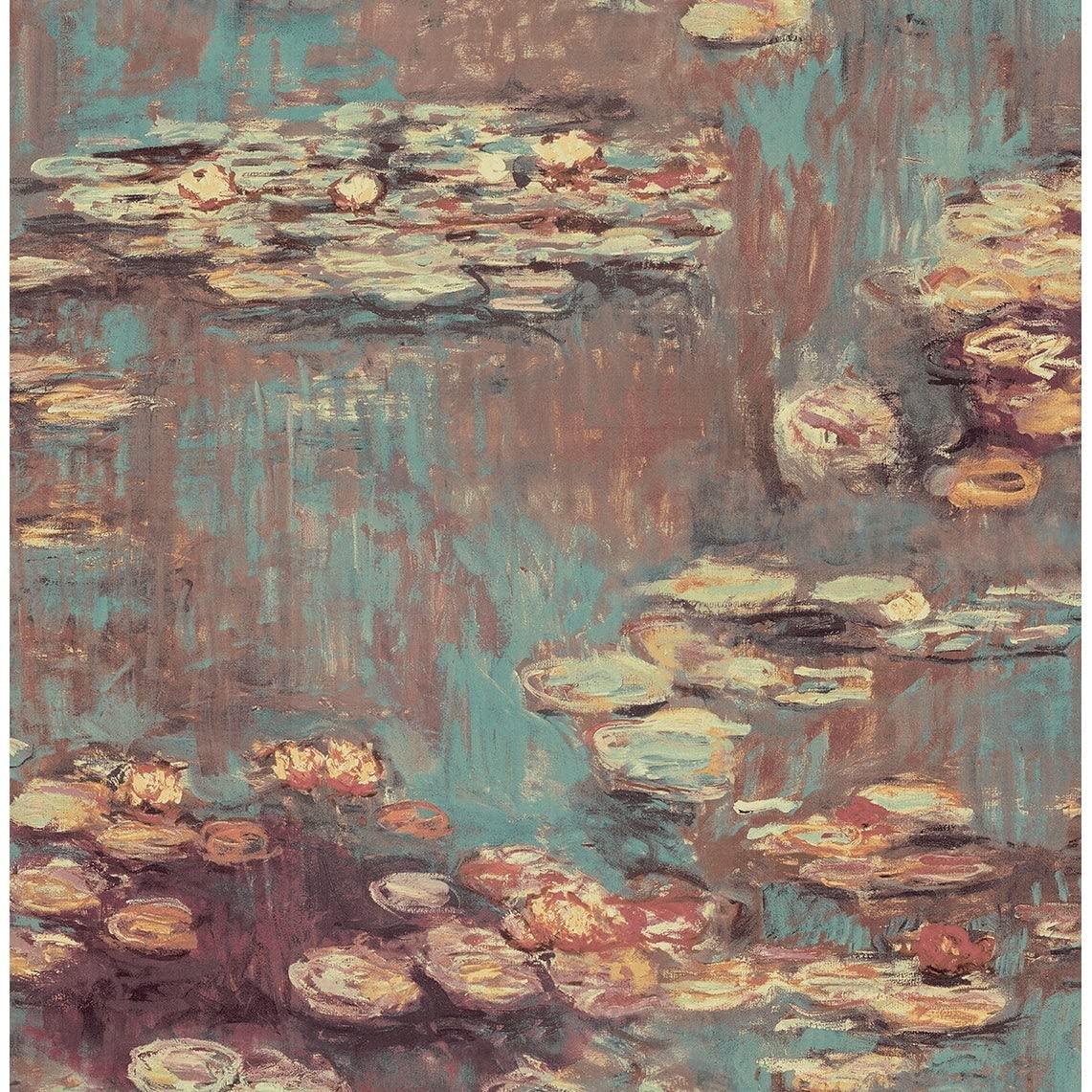 NextWall  Lily Pond Peel and Stick Wallpaper 20.5 in. W x 18 ft. L - Olive & Sky Blue