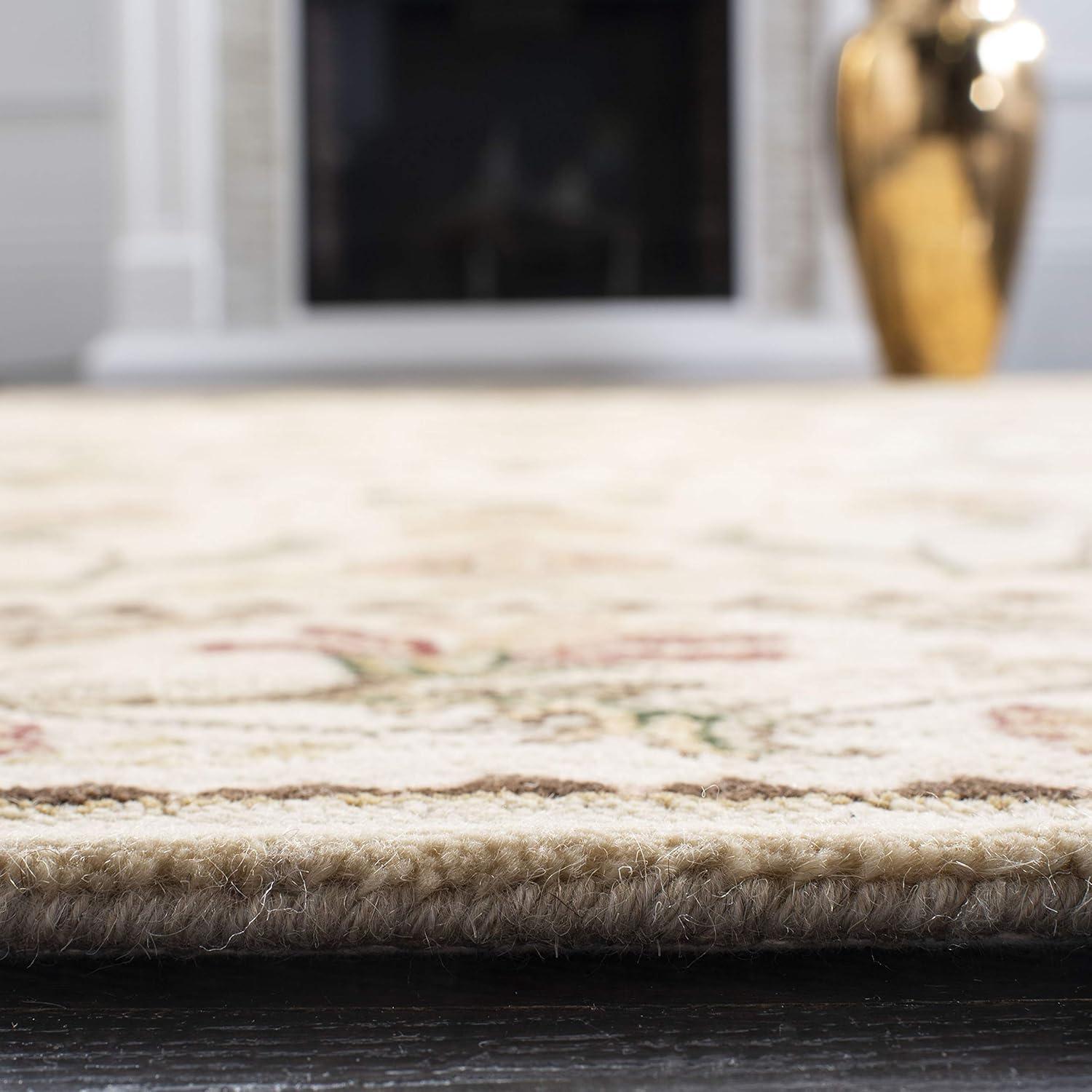 Ivory Elegance Hand-Tufted Wool Cotton Blend 6' x 9' Rug
