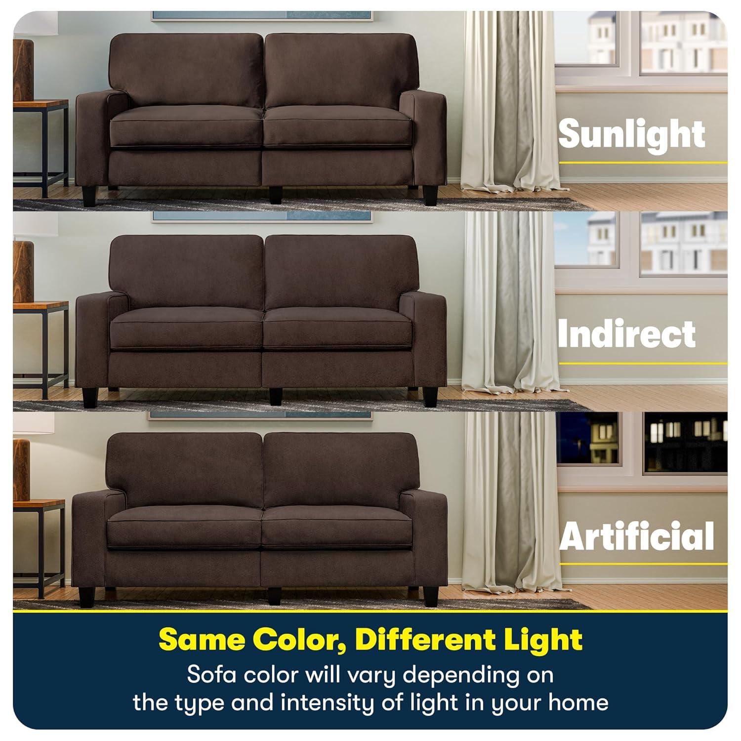 Serta Palisades 78" Track Arm Sofa, Easy Care Fabric, Soft Pillow Back, Pocket Coil Seat Cushions