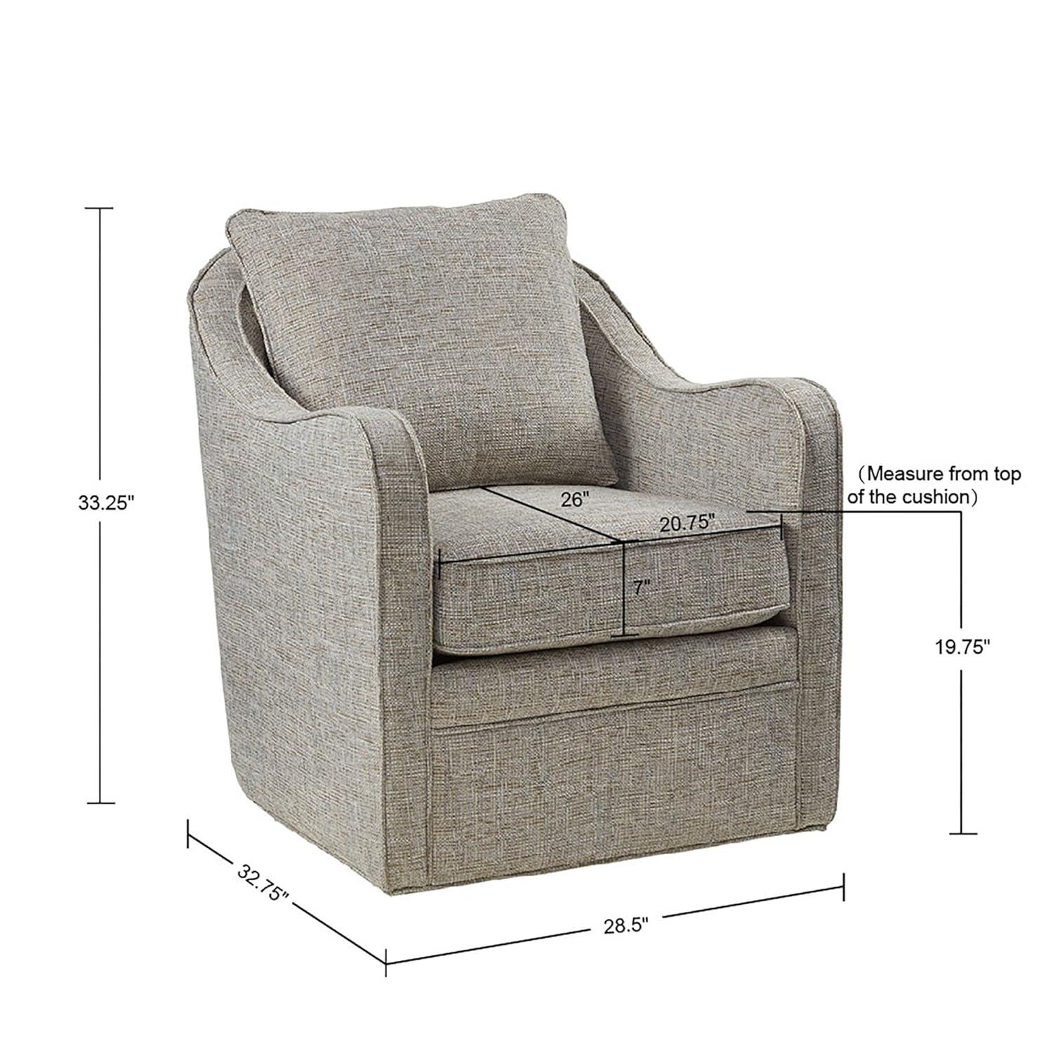 Wildon Home® Brianne Wide Seat Swivel Arm Chair