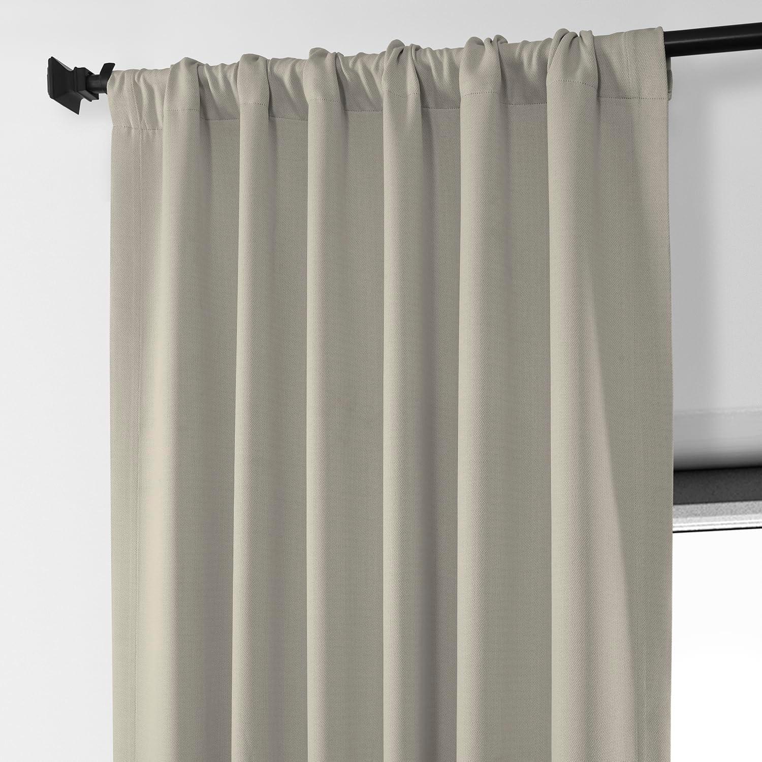 Birch Faux Linen Textured Room Darkening Curtains 108 Inches Long