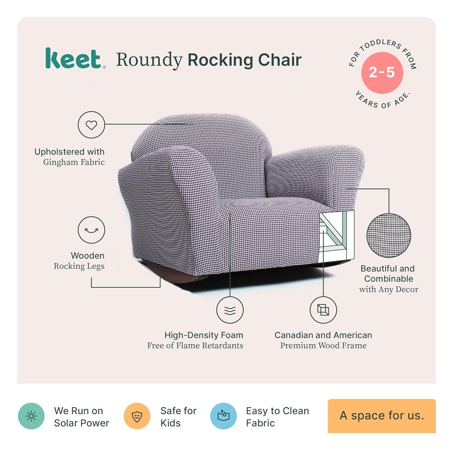 Keet Keet Roundy Rocking Chair Ghingham Brown