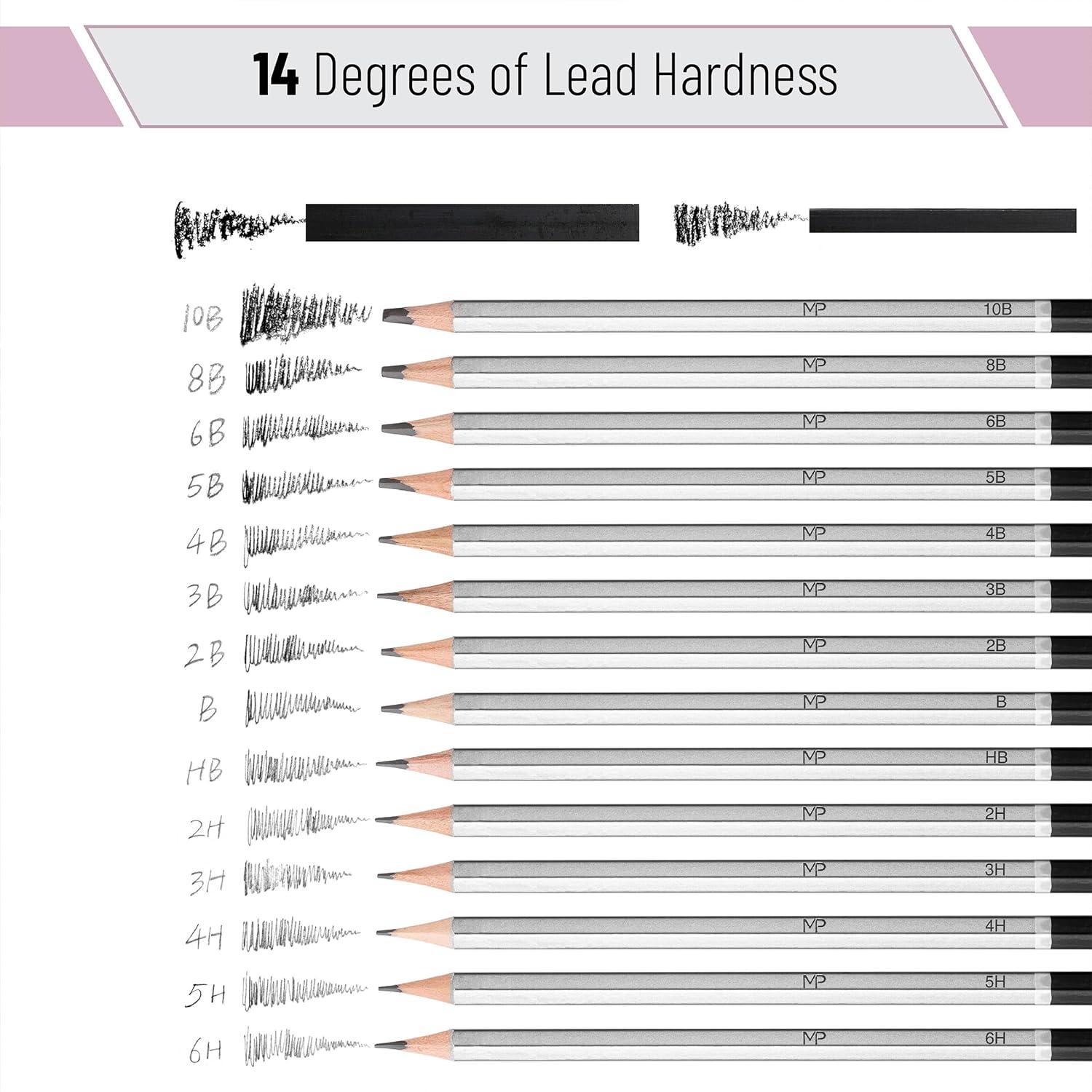 Mr. Pen- Sketch Pencils for Drawing, 19 pcs, Drawing Pencils for Sketching with Graphite Sticks