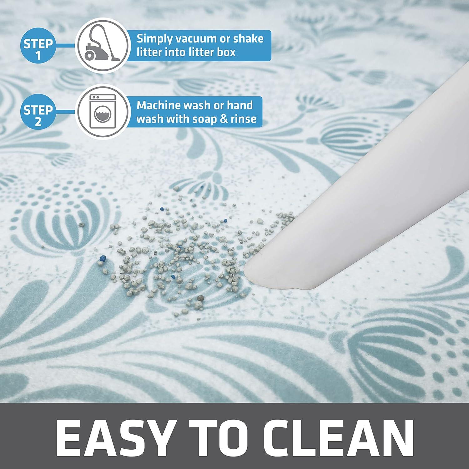 Drymate XL Cat Litter Mat for Litter Box, Protective & Decorative - Absorbent, Waterproof, Machine Washable