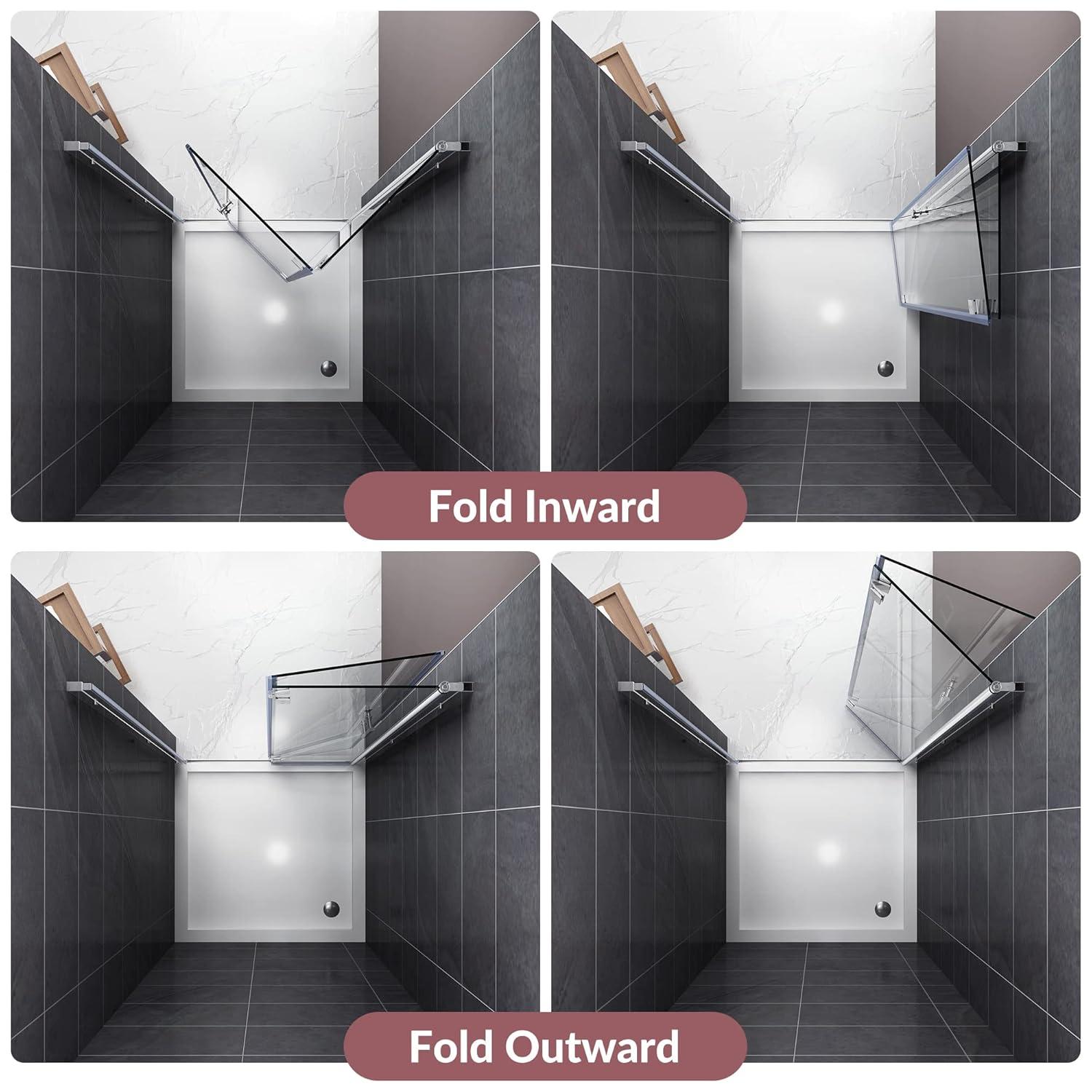 Elegant  Double Sliding Shower Door in Matte Black Finish with 1/4 inch Clear Shower Tempered Glass Panel Tub Door Black 54''W x 72''H