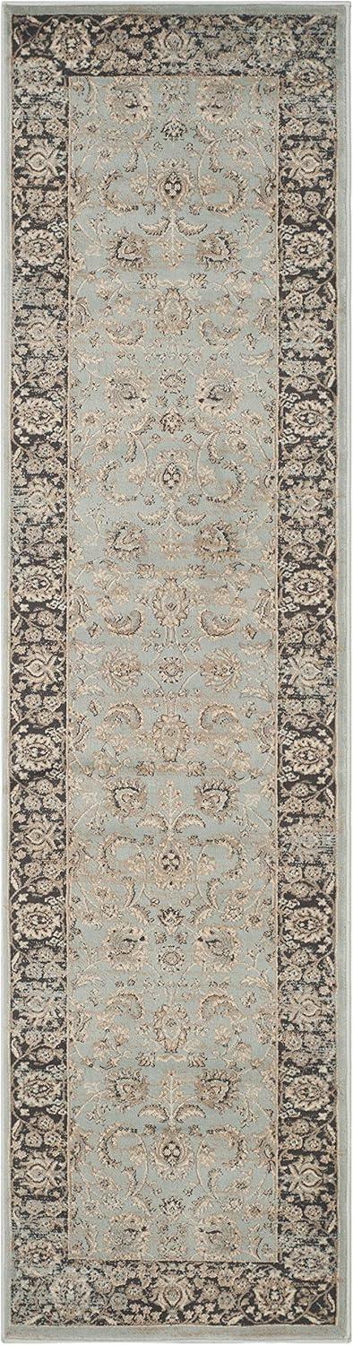 SAFAVIEH Vintage Roseann Traditional Runner Rug, Light Blue/Black, 2'2" x 8'