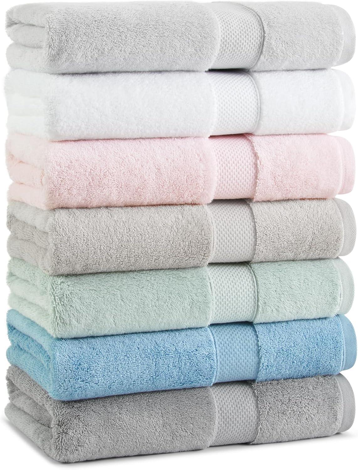 Aston & Arden Luxury Cotton Bath Towels (Pack of 2), 30x54