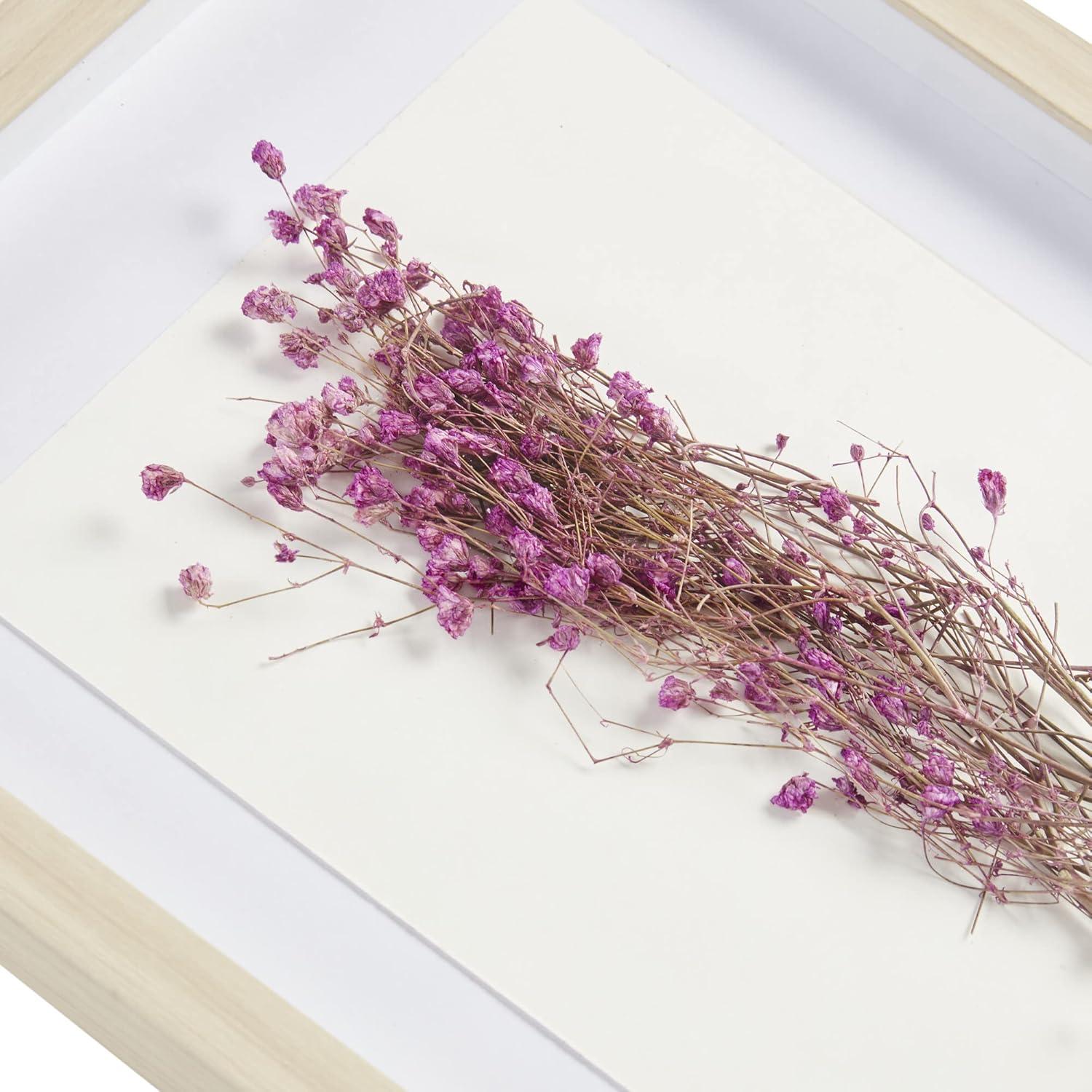 2pc Avant Garden Floral Shadowbox Set Natural - Madison Park: Dried Flower Wall Decor, MDF Frame, Sawtooth Mount