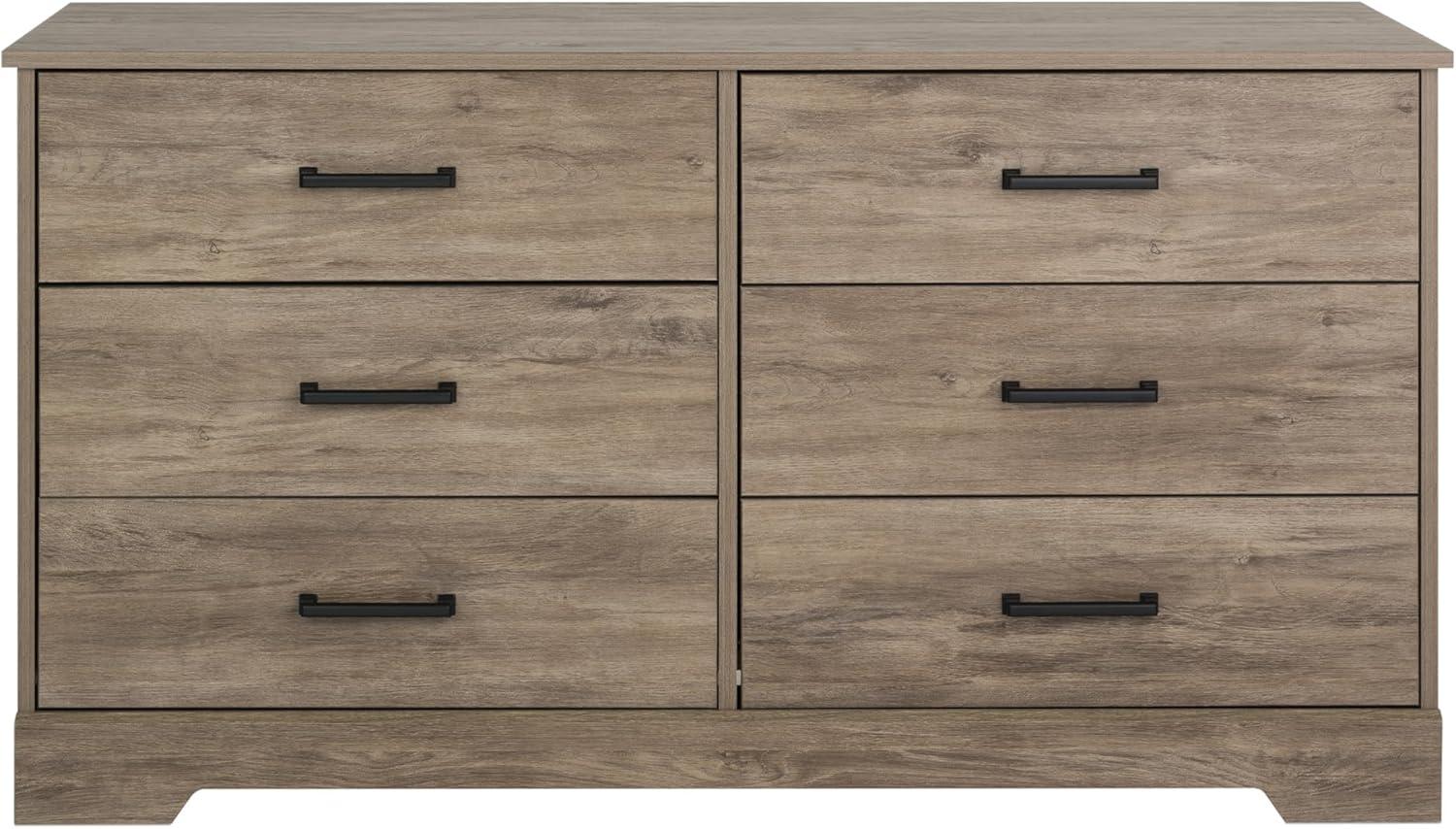 Prepac Rustic Ridge Farmhouse 6 Drawer Bedroom Dresser