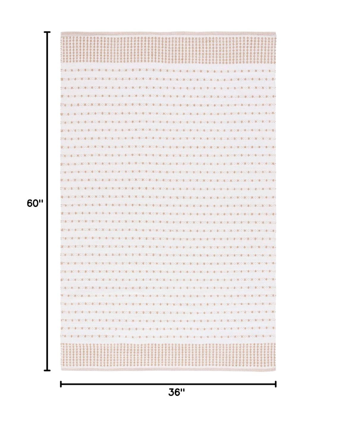 Montauk MTK714 Hand Woven, Flat Weave Indoor Accent Rug - Beige/Ivory - 3'x5' - Safavieh