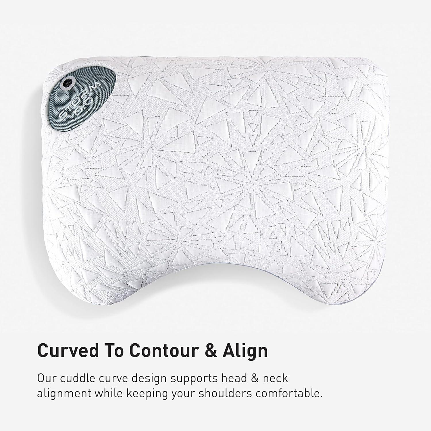 Bedgear Bedgear Storm Cuddle Curve Performance Cooling Pillow for Side Sleepers- Medium Firmness