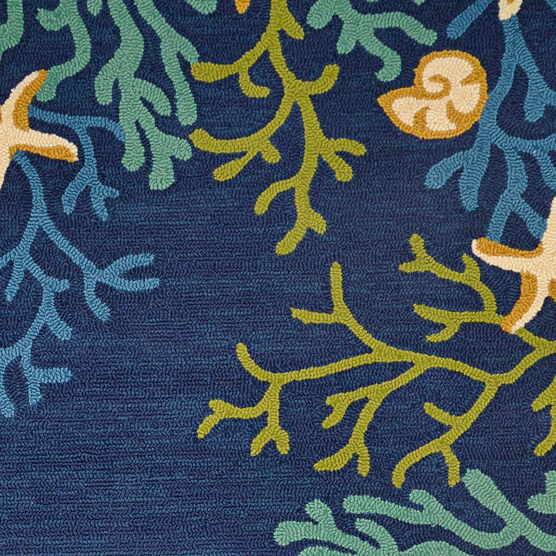 Couristan Outdoor Escape Sea Water Indoor / Outdoor Area Rug, Ocean Blue-Aqua, 3'6" x 5'6"