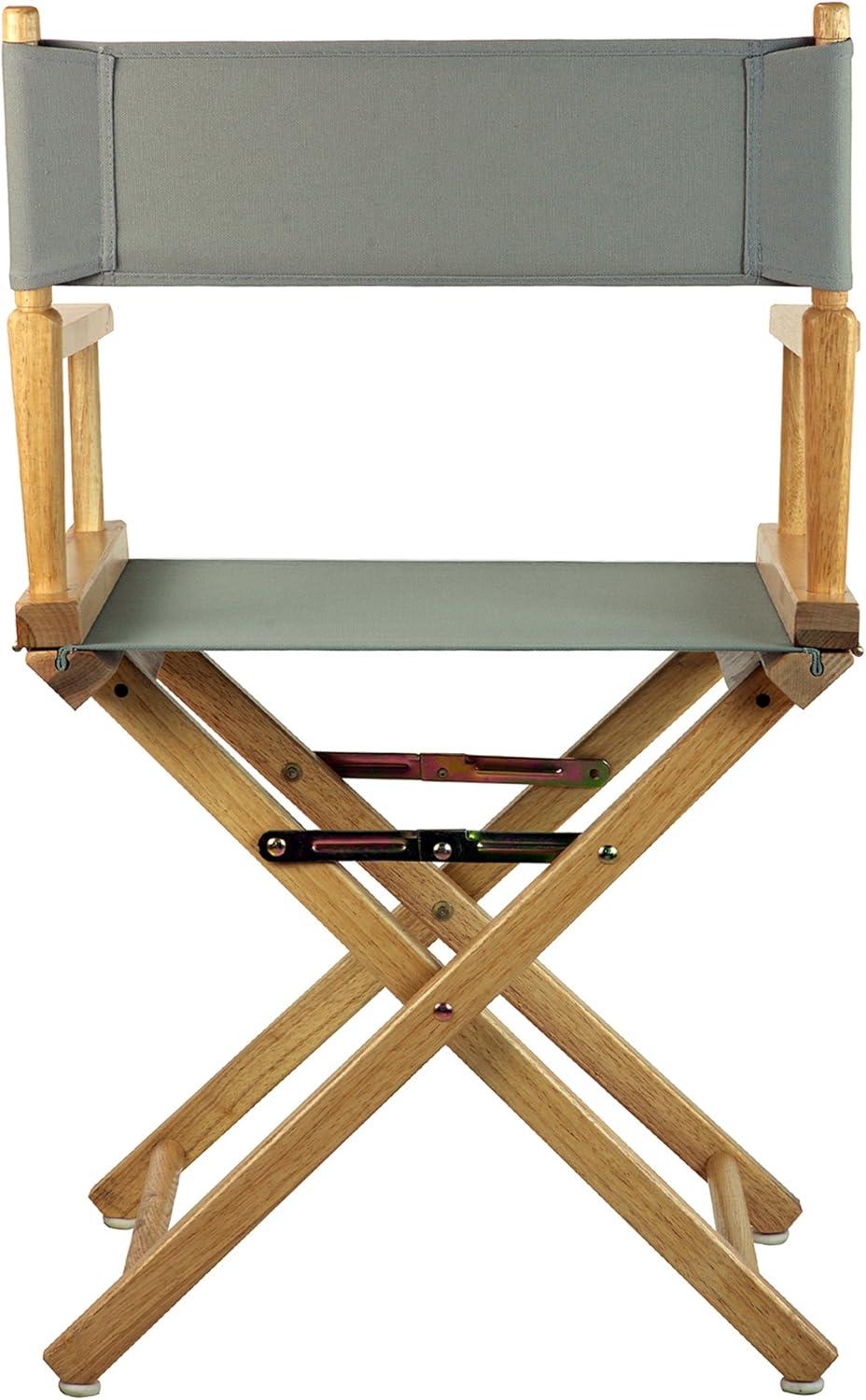 "18" Director's Chair Natural Frame-Gray Canvas"
