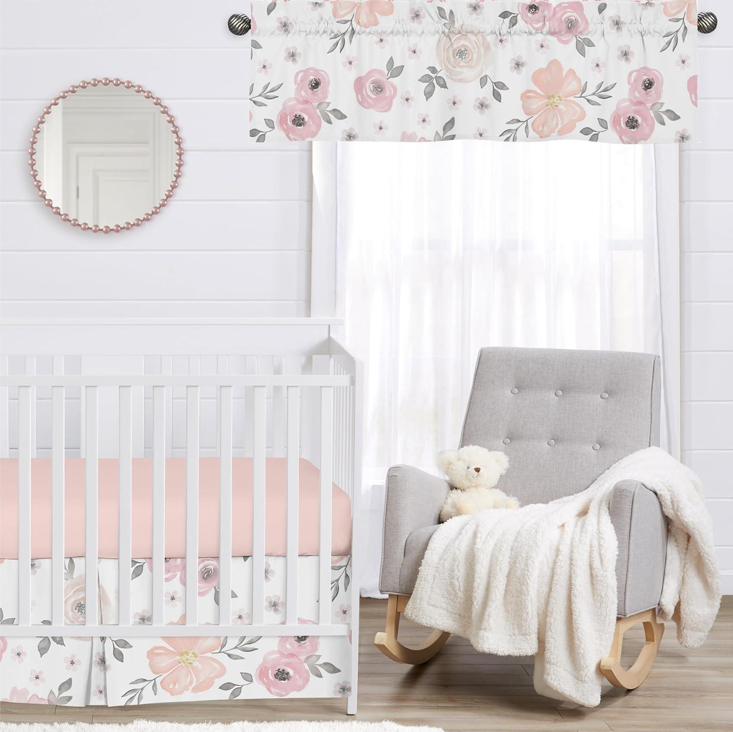 Floral Tailored 54'' Window Valance