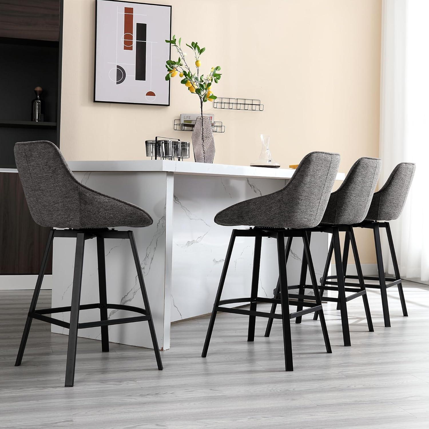 Corrigan Studio® Absalom Swivel 25.6'' Counter Stool (Set of 2)