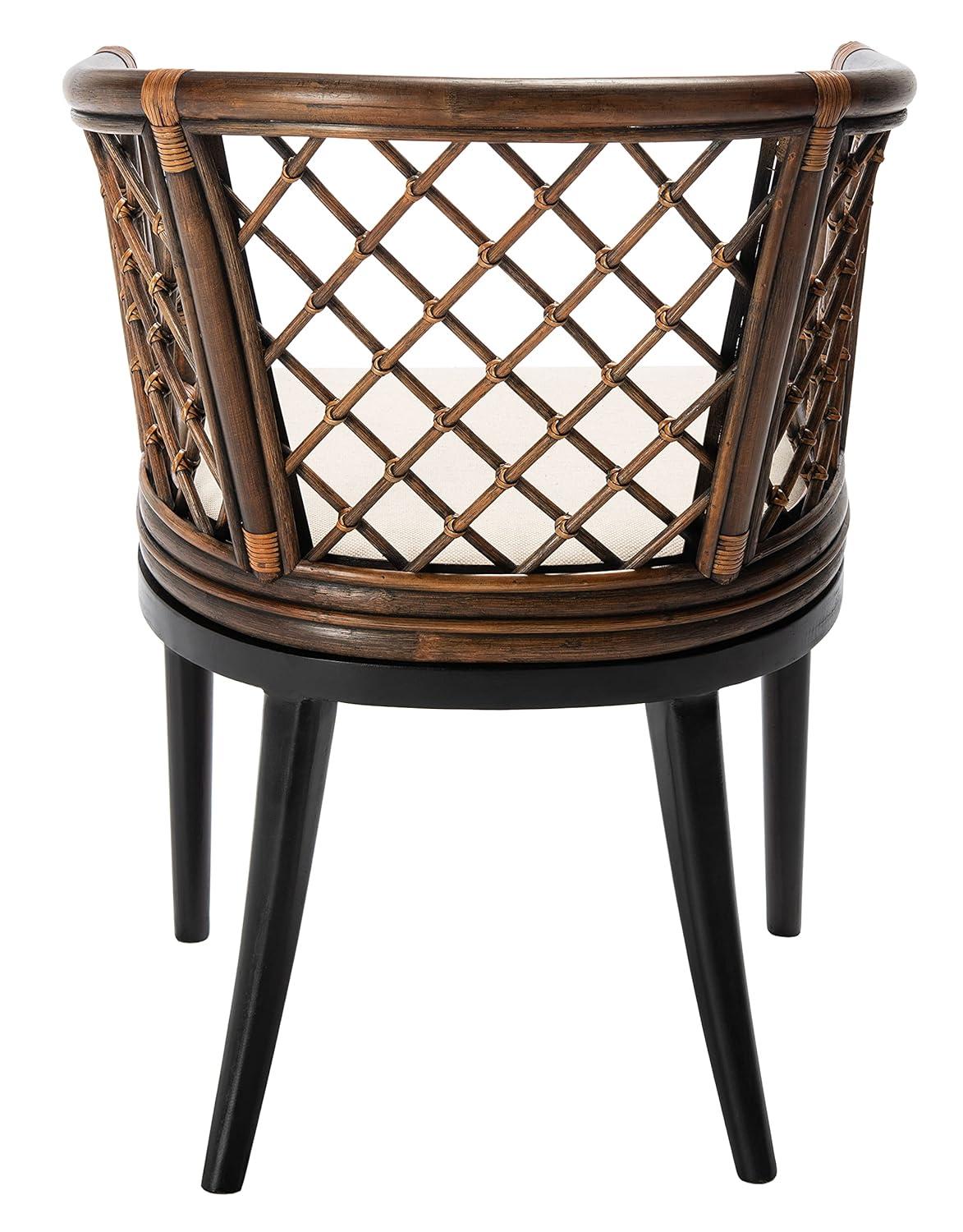 Carlotta Arm Chair - SEA4013 - Brown/Black - Safavieh