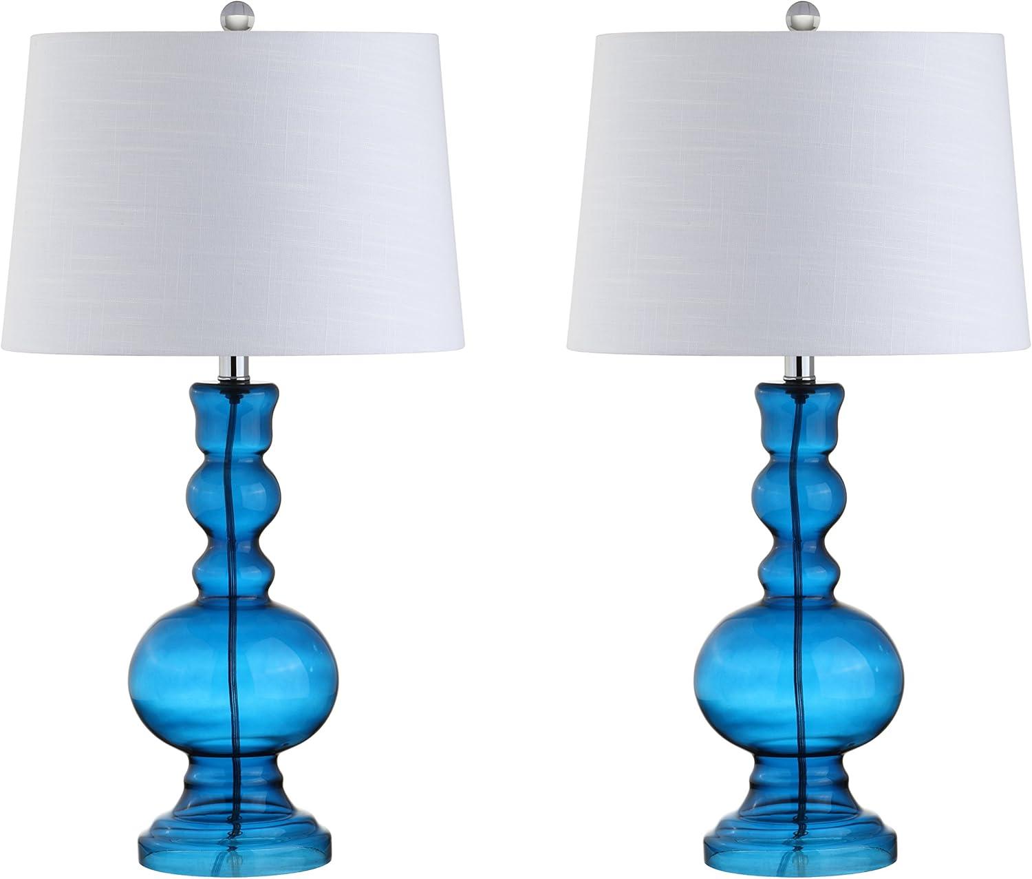 Jonathan Y Lighting Jyl1061 Genie 1 Light 29" Tall Led Vase Table Lamp Set Of (2) - Blue