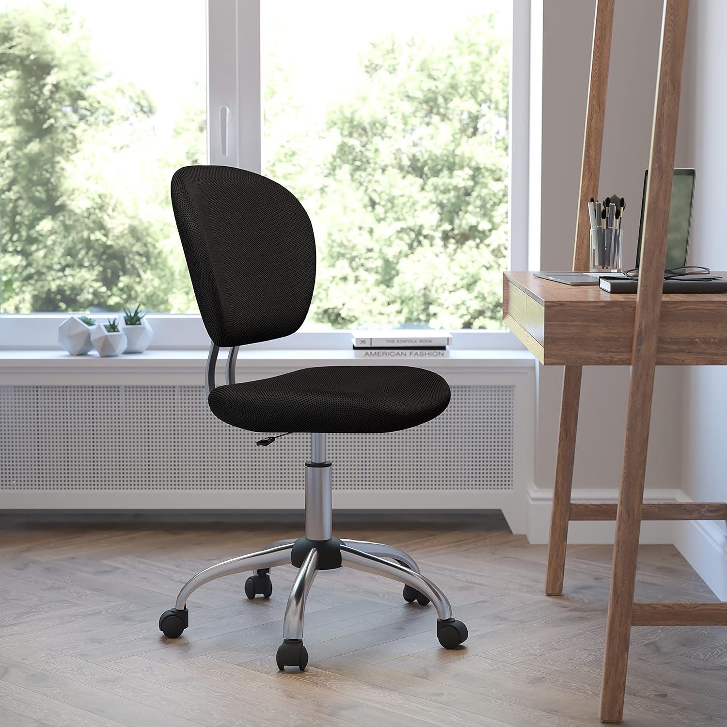 Flash Furniture Beverly Mid-Back Swivel Mesh Office Chair with Padded Seat by Flash Furniture (Set of 2)