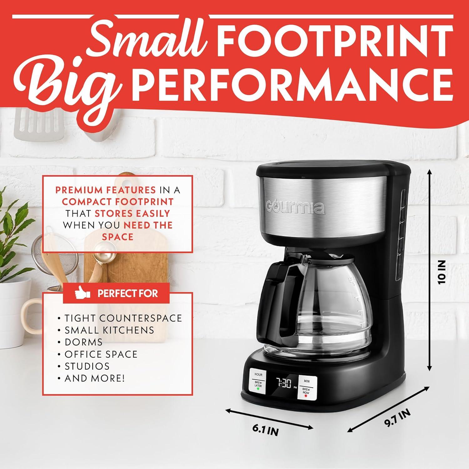 5-Cup Programmable Drip Coffee Maker With Brew Later