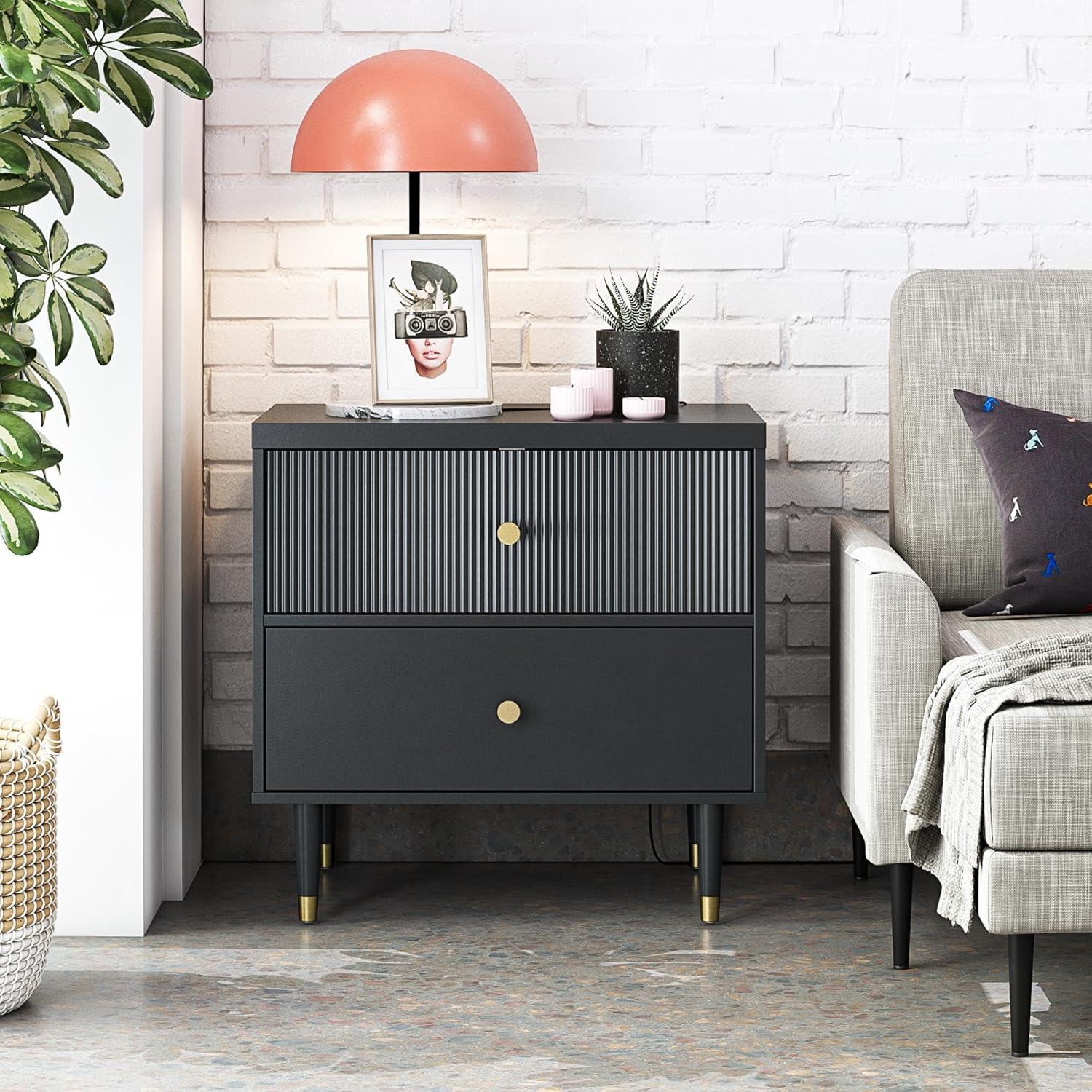 CosmoLiving by Cosmopolitan Elizabeth 2-Drawer Nightstand