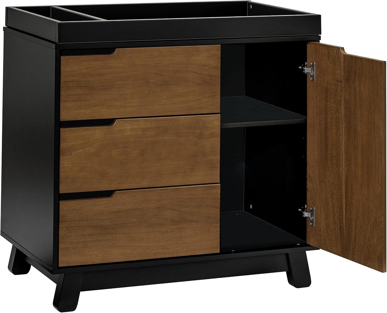 Babyletto Hudson 3-Drawer Changer Dresser with Removable Changing Tray - Gray/White