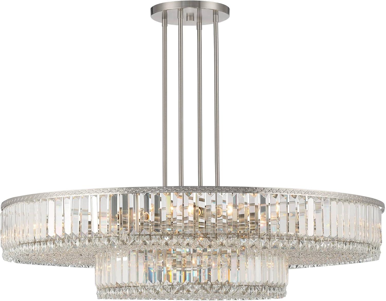 Ella 44.5" Brushed Nickel and Crystal Pendant Light