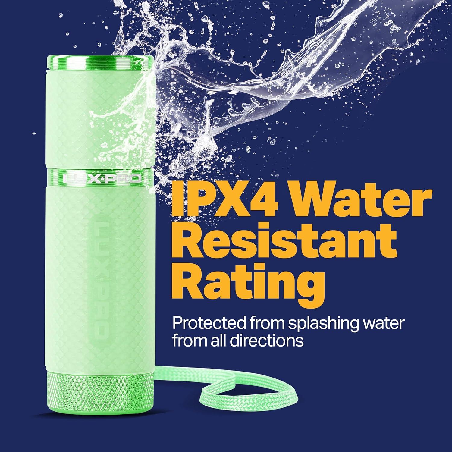 LUXPRO Bright 40 Lumen Gels LED Flashlight - Features Fun Colors and Glow-in-the-Dark Rubber Grip With a Matching Wrist Lanyard - Batteries Included - Pack of 3 - Pink, Green, Teal