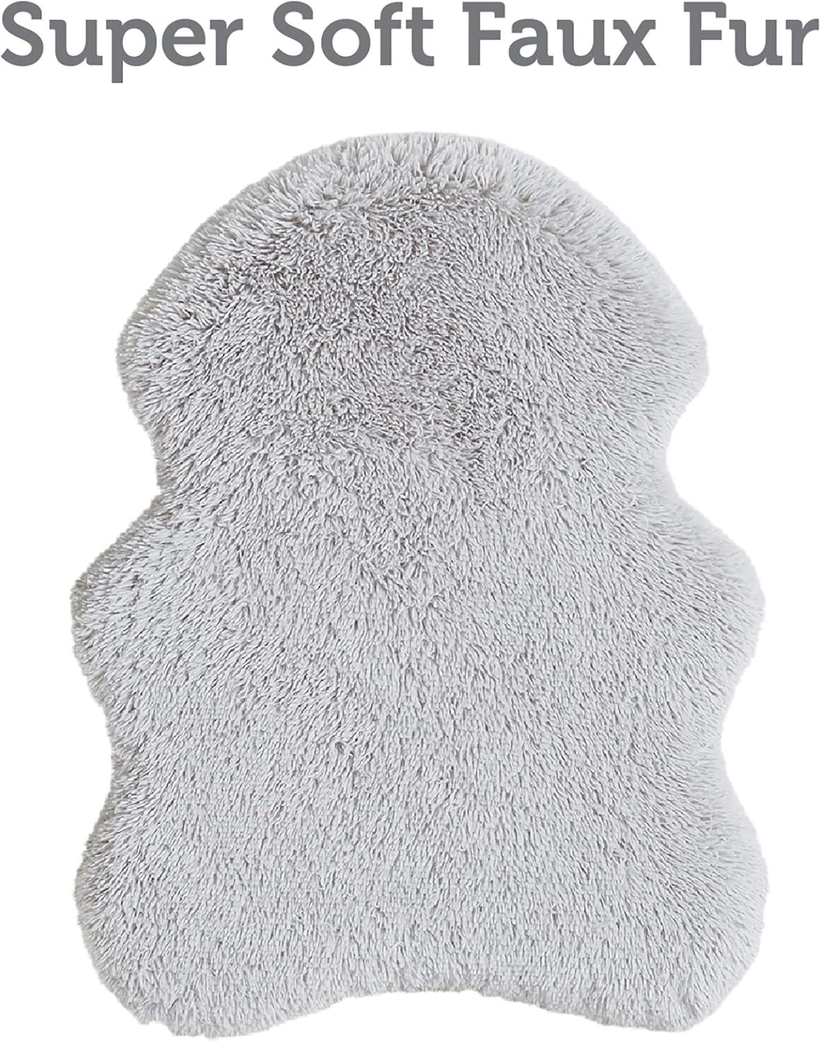 Friends Forever Nala Puprug Faux Fur Orthopedic Dog Bed with Foam, Pup Faux Fur Rug with Removable Bed Cover