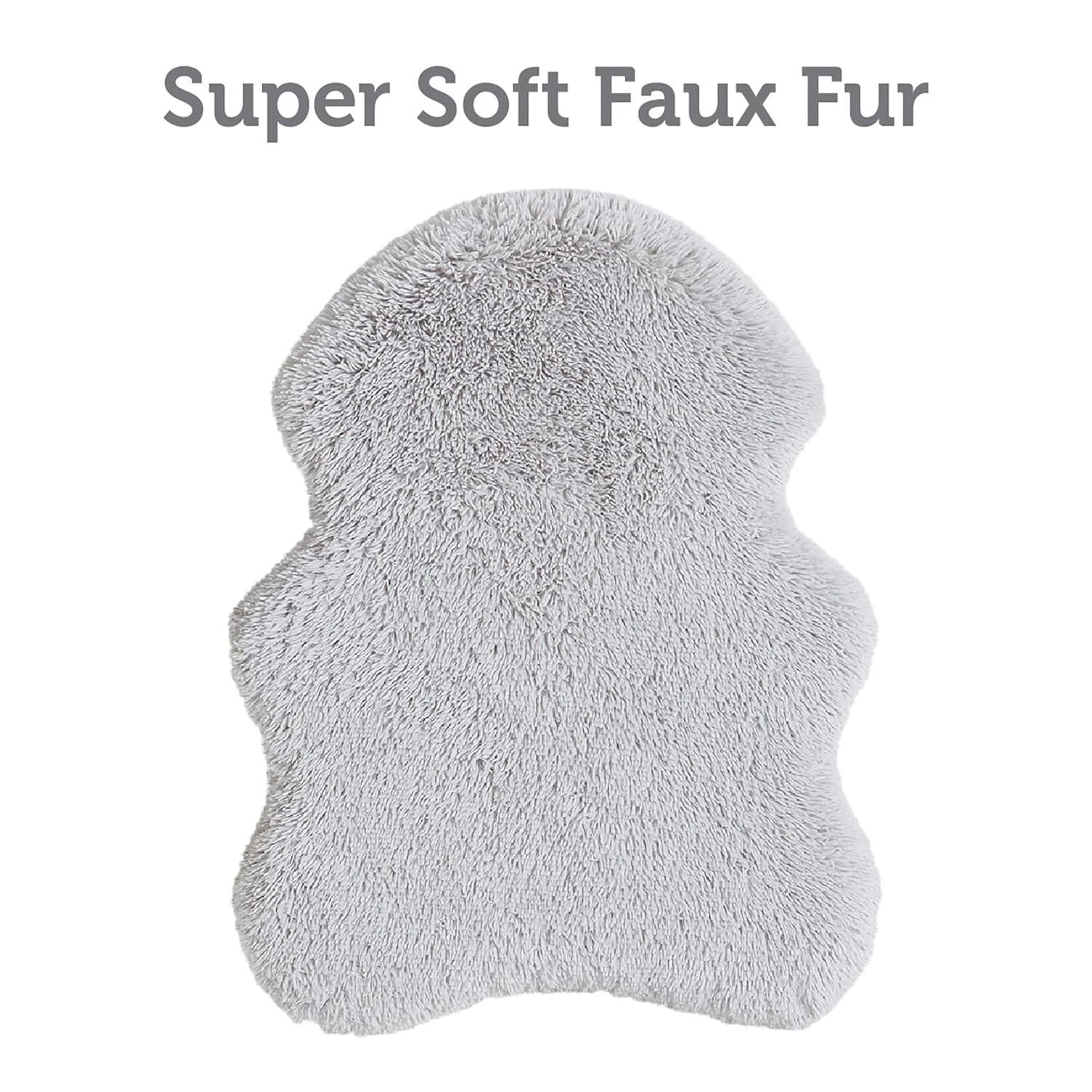 Friends Forever Nala Puprug Faux Fur Orthopedic Dog Bed with Foam, Pup Faux Fur Rug with Removable Bed Cover