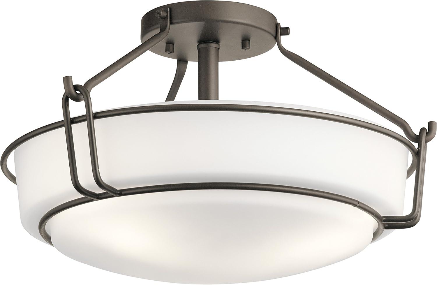 Kichler Lighting Alkire 3 - Light Semi-Flush Mount in  Olde Bronze