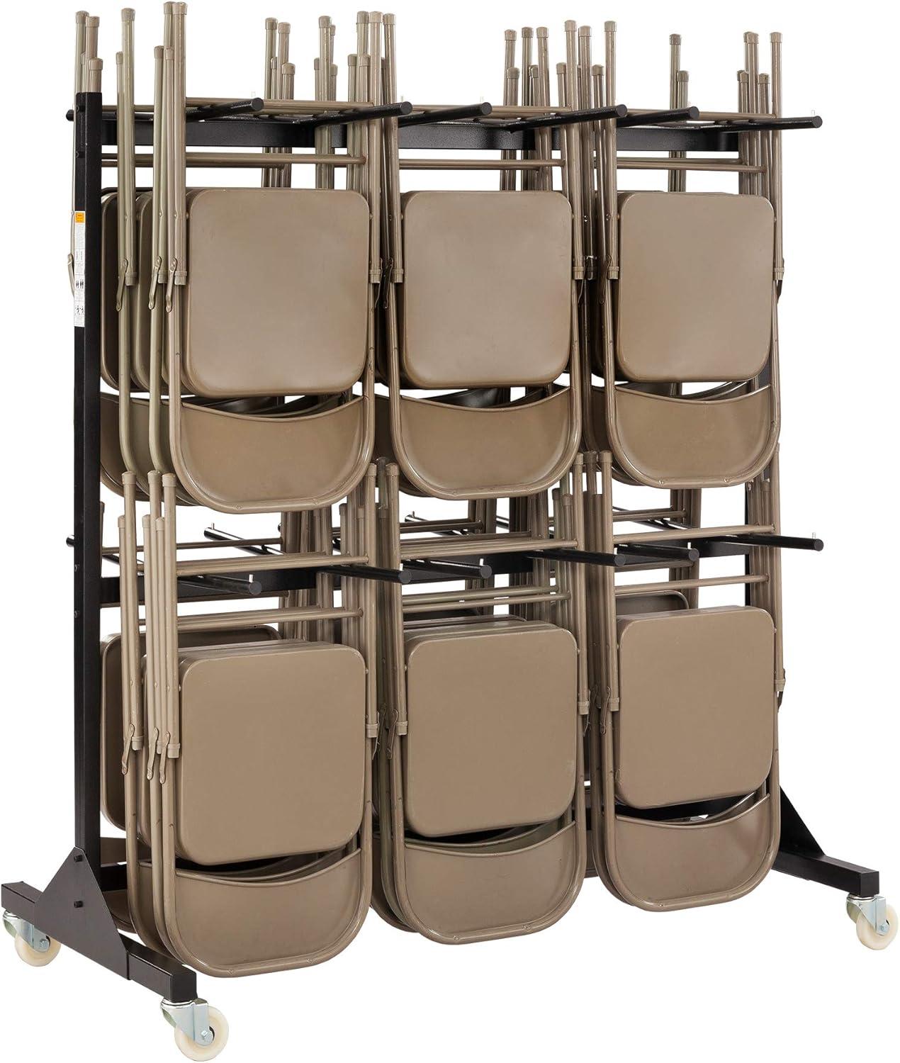 SAFCO Two-Tier Folding Chair Cart - Efficient Chair Storage, 840 lb.Capacity