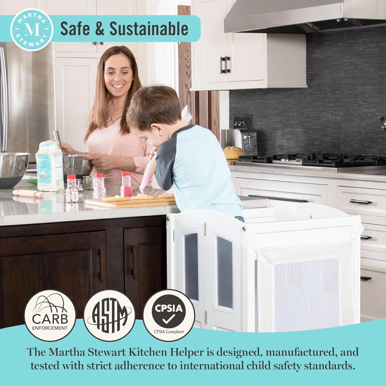 Martha Stewart Martha Stewart Living & Learning Kids' Kitchen Helper Foldable Step Stool