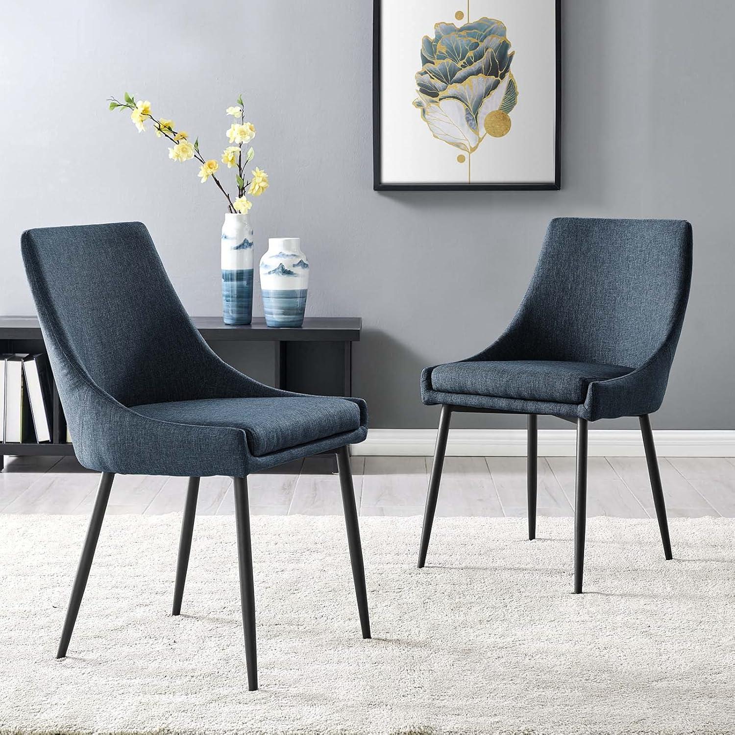 Modway Viscount Upholstered Fabric Dining Chairs - Set of 2