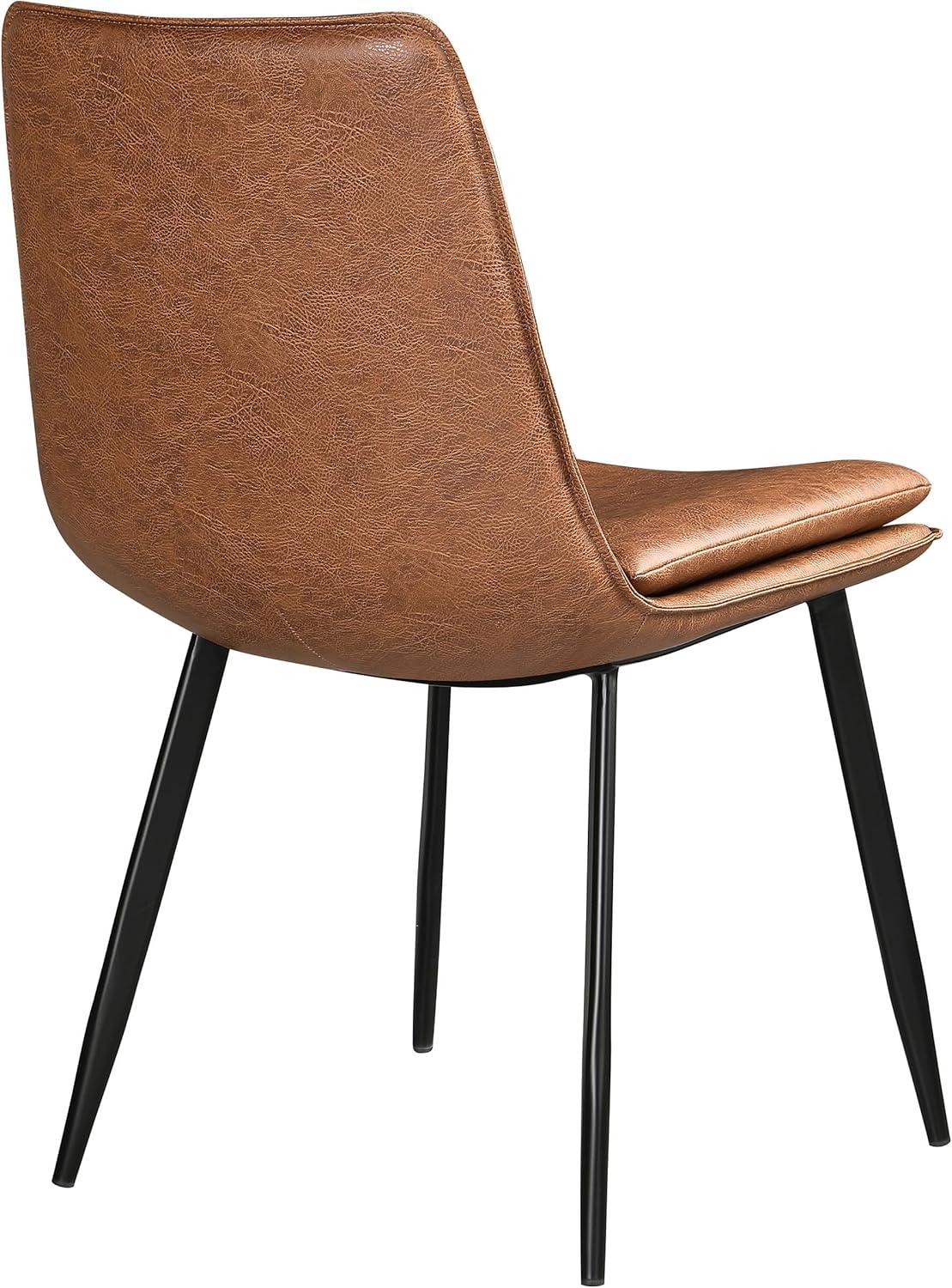 Coaster Ortega Faux Leather Padded Seat Dining Side Chair Coffee
