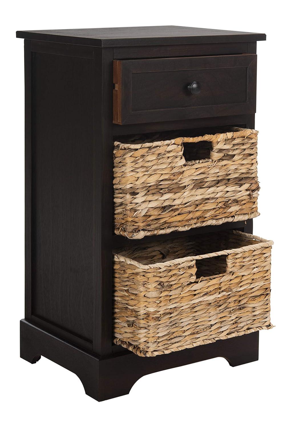 Carrie Side Storage Side Table - AMH5700F - Brown - Safavieh Couture