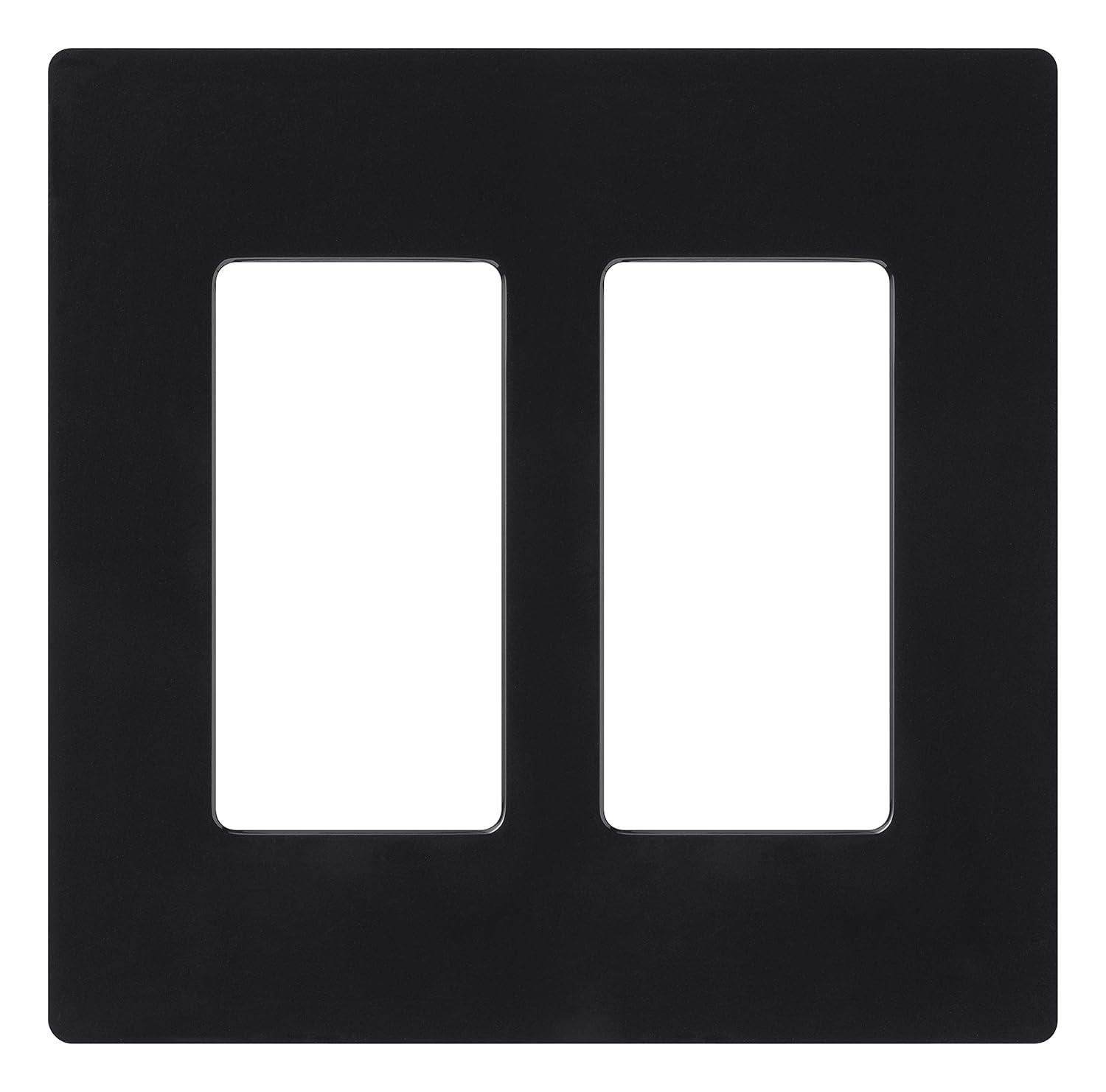 Black Gloss 2-Gang Decorator Wall Plate